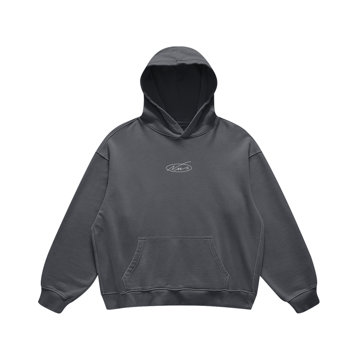 SWAN HOODIE FADED BLACK