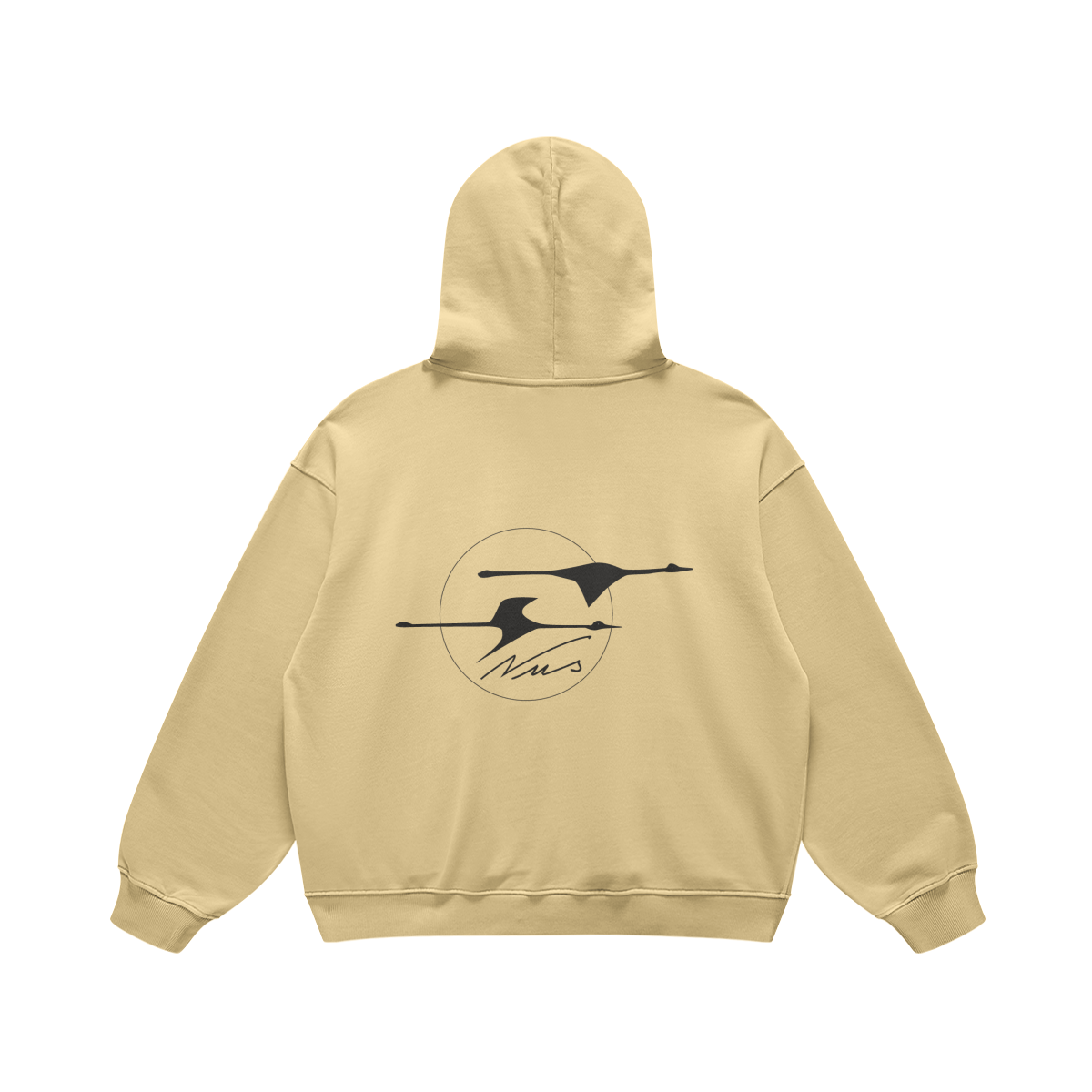 SWAN HOODIE FADED BLACK