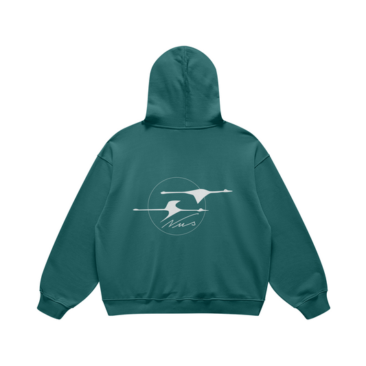 SWAN HOODIE BLUEISH GREEN