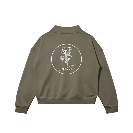 MEDUSIS HALF ZIP SWEATSHIRT CAMEL