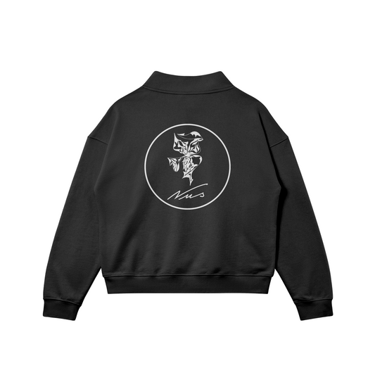 MEDUSIS HALF ZIP SWEATSHIRT BLACK