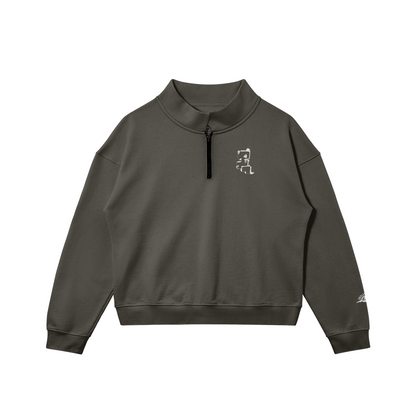 TOTEM HALF ZIP SWEATSHIRT CAMEL