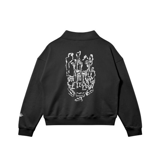 TOTEM HALF ZIP SWEATSHIRT BLACK