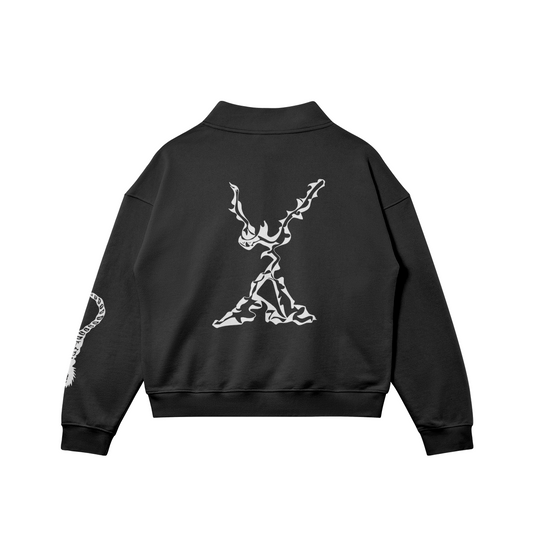 SCORPION HALF ZIP SWEATSHIRT BLACK