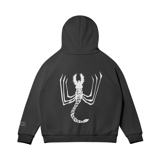 SCORPION ZIP HOODIE BLACK